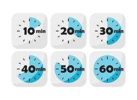 Four different time icons on a white background vector