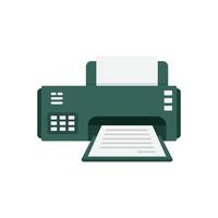 A printer with paper on top of it vector