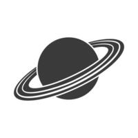 Saturn planet icon isolated on white background vector