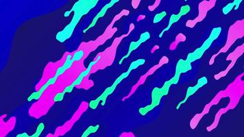 Abstract liquid wavy colourful shapes flowing seamless loop background video