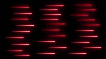 Glowing rainbow color neon lines animation Isolated on Black Background video