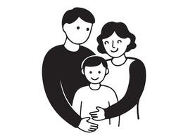 graphic of three people clustered together vector