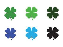 Clover Icons Set for Graphic Design vector