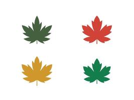 Four-Leaf Clover Icons in Various Colors vector