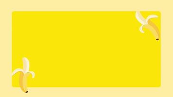 A simple scene with two bananas sliding into a calm yellow gradient, giving a minimalist and modern visual with tropical vibes video