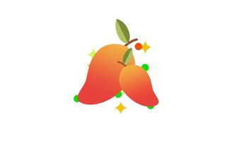 Two mangoes rest together on a clean white background, offering a minimalist yet warm visual of unity and tropical simplicity video