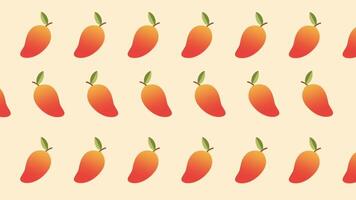 A pattern of evenly spaced mangoes fills the screen in a clean and orderly visual that highlights tropical freshness and design video