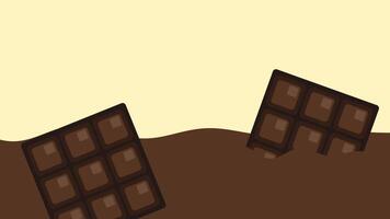 A duo of chocolate bars and bananas set against a creamy background combines the best of indulgence and natural sweetness video
