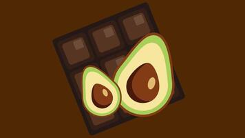 Chocolate bars meet avocado slices in an unusual yet artistic pairing that blends health and indulgence in one fun layout video