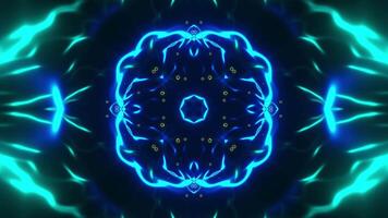 Blue and green abstract design. Kaleidoscope VJ loop video