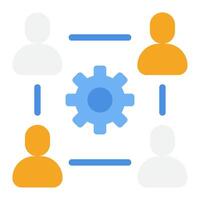 Collaborative Project icon, for web, app, infographic, etc vector
