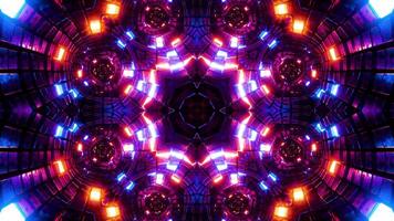 VJ loop colorful neon kaleidoscope. Looping animation. video