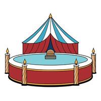A luxurious and creative high-end jacuzzi inside a lavish tent Icons vector
