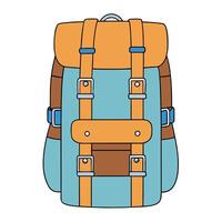 A large backpack with multiple straps. ready for an adventure Icons vector