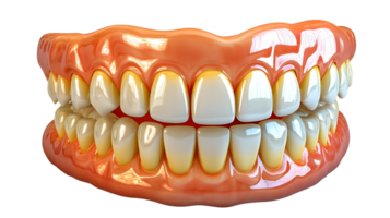 A full dental prosthesis showing a set of artificial teeth. png
