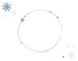 minimal floral frame banner on white background vector