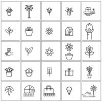 plant icons set on a white background vector