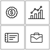business icons set design on a white background vector