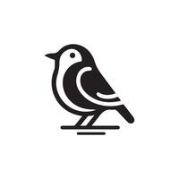 creative single bird icon design on a white background vector
