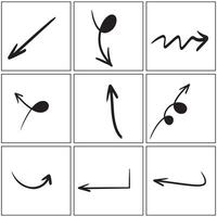 a set of arrows pointing in different directions vector