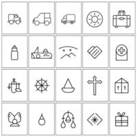a set of icons that include a boat, a car, a plane, a boat, a vector