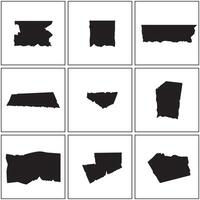 a collection of different shapes of the state of new jersey vector