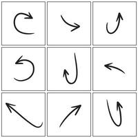 a set of arrows pointing in different directions on a white background vector