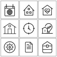 home and home related icons set design on a white background vector