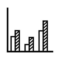 Chart Icon . A thin line sign. Isolated contour symbol illustration vector