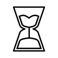Hourglass illustration, Isolated line design icon editable outline vector