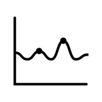 Line chart icon. Trendy flat style for graphic design, web-site. vector