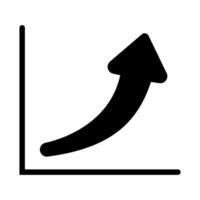 Chart Icon . Black Illustration Isolated On White Background. vector