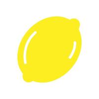 Lemon flat icon isolated on white background for your web and mobile app design. vector