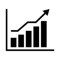 Chart icon . Analytics and schedule symbol. Finance illustration sign. vector