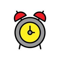 Alarm clock flat icon. illustration, modern solid design icon. vector