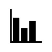 Infographic icon , Bar chart solid design, pictogram isolated on white vector