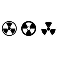 Radioactive icon set on white background. illustration. Eps 10. vector