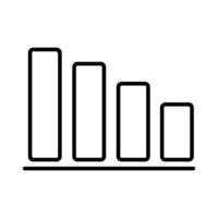 Bar chart icon, illustration. Flat design style eps 10 vector