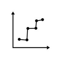 Line chart icon. illustration. Flat design style eps 10 vector
