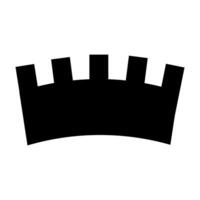 Crown black simple icon on white background illustration for web design vector