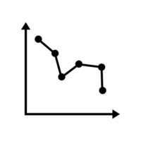 Line graph icon, illustration. Flat design style eps 10 vector
