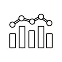 Graph icon illustration. Flat design style eps 10 file. vector