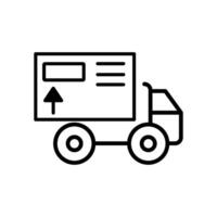 Delivery truck icon. Simple element illustration from logistics icons collection. Creative Delivery truck outline symbol for web design or mobile app. vector