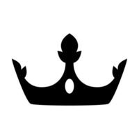 Crown icon or sign. illustration flat design style isolated on white background. vector