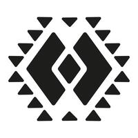 Geometric pattern icon. Simple illustration of geometric pattern icon for web vector