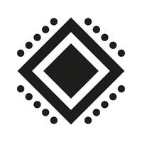 Geometric rhombus icon. Black and white pattern. illustration vector