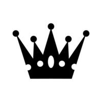 Crown icon. Black symbol on white background. Flat style design. vector