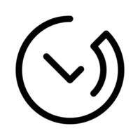 Time Clock Icon . Flat style black symbol on white background. vector