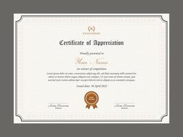 Retro style certificate template. Simple multipurpose certificate design. Certificate of appreciation for business. vector