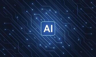 Abstract technology artificial intelligence chipset design futuristic concept technology vector